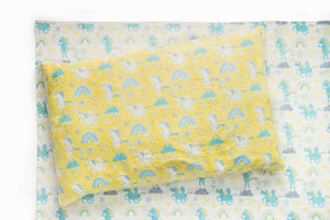 Open image in slideshow, Blue Unicorns Flat Sheet
