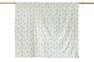 Monkeys on Bamboo Flat Sheet- Blue Fog